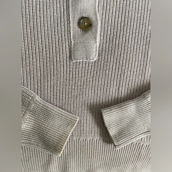 WILFRED Free 100% Merino Wool  Knit Dusty Lilac Polo Sweater Size XS - Picture 4 of 7